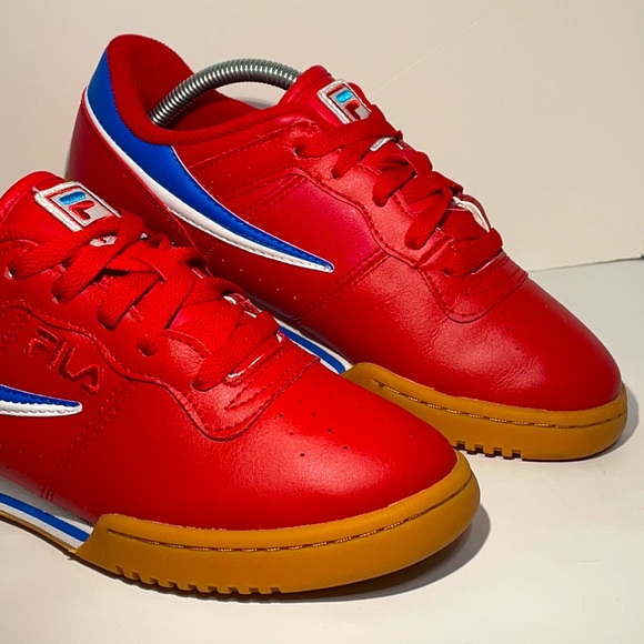 Fila Classic Red/Blue/White Retro Style Sneaker Men’s 6 Womens 8 - Picture 3 of 10